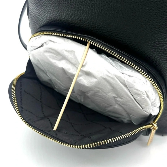 Michael Kors Medium Jaycee Backpack Black/Gold (NWT) - Picture 8 of 12